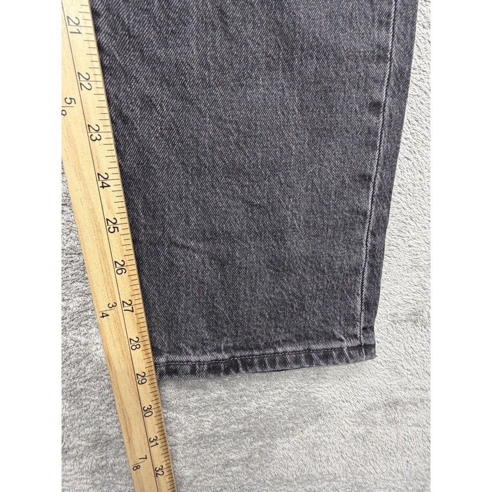 Levi's 501 Jeans Womens Measured 28x29 Black Curvy Straight High Rise Charcoal - Picture 4 of 10